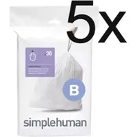 Simplehuman Afvalzakken Code B 6L (5 x 30-delig)