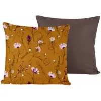 De Witte Lietaer Sierkussenhoes Fleur Deep Taupe 40 x 40 cm (Set van 2)