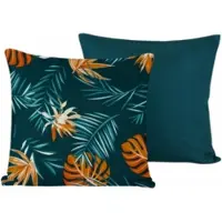 De Witte Lietaer Sierkussenhoes Bird Of Paradise Deep Petrol 40 x 40 cm (Set van 2)