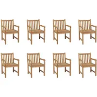 vidaXL Tuinstoelen 8 st massief teakhout