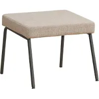 Livin24 Hocker Espen taupe gerecyclede stof
