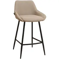 Naber GmbH (Tablon) Scandinavische barkruk Lova gerecyclede stof taupe 68 cm