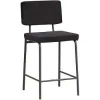 Livin24 Velvet barkruk Espen zwart 64-77 cm