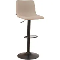 Livin24 Scandinavische barkruk Eva draaibaar gerecyclede stof taupe 60-76 cm