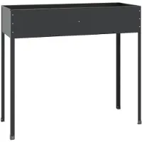 vidaXL Plantenbak 100,5x40,5x90 cm gegalvaniseerd staal antracietkleur