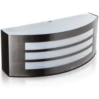 V-TAC wandlamp VT-7680 E27 14W 25 x 10 cm IP44 RVS zilver
