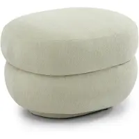 Livin24 Hocker Mia ovaal chenille mint groen