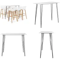 vidaXL 7-delige Barset wit