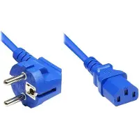 Kabelmeister C13 (recht) - CEE 7/7 (haaks) stroomkabel - 3x 0,75mm / blauw - 0,50 meter
