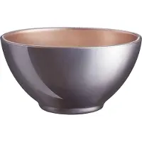 Luminarc Kommetjes/soepkommen/schaaltjes voor dessert/ontbijt - Glas - D13 x 6 cm - lila paars - Luxe metallic finish