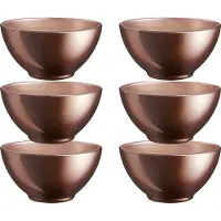 Luminarc Kommetjes/schaaltjes voor dessert/ontbijt - 2x - Glas - D13 x 6 cm - Chocolade bruin