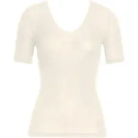 Hanro Onderhemd ' Woolen Silk Kurzarm ' crème / offwhite