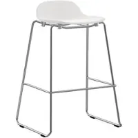 Normann Copenhagen Barstoel Form Stacking Chrome 75 cm White