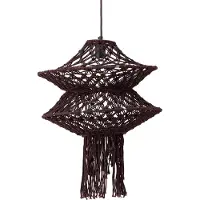 Ptmd collection PTMD Hanglamp Milley - 45x45x57 cm - Katoen - Bruin