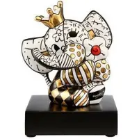 Goebel - Romero Britto | Decoratief beeld / figuur Golden Spring Elephant 14 | Porselein - Pop Art - 14cm