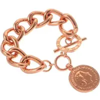 Behave - Rosékleurige armband - Vintage munthanger voor statementlook