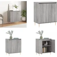 vidaXL Dressoir, grijs Sonoma, 60x35x70 cm, houtvezel