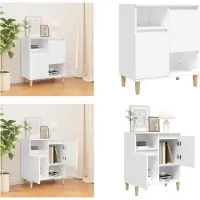 vidaXL Dressoir 60x35x70 cm bewerkt hout wit - Dressoir - Dressoirs - Kast - Wandkast