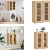 vidaXL Hangkast 69-5x34x90 cm sonoma eikenkleurig - Wandkast - Wandkasten - Hangkast - Hangende Kast