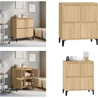 vidaXL Dressoir 60x35x70 cm bewerkt hout sonoma eikenkleurig - Dressoir - Dressoirs - Kast - Wandkast
