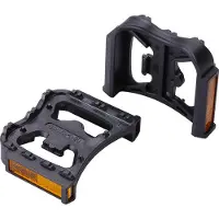 BBB Cycling SPD Adapter - FeetRest - Accessoires Klikpedalen - Met Reflectoren - Eenvoudige Montage - Multifunctionele Fietspedalen SPD & Platformpedalen - Zwart - BPD-90