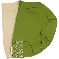 Samarali Biologisch Katoenen Halve Maan Meditatiekussenhoezen - Groen - 38 x 25 x 14 cm - Geschikt voor Zafu Meditatiekussen - Yoga Kussen - Duurzaam - Zen Accessoire