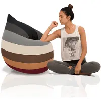 Terapy Elly Zitzak - Classic Colours ( Regenboog ) - 100cm x 80cm x 50cm - Zacht Rekbaar Katoen