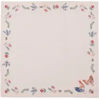 Clayre & Eef Cremekleurige Servetten 6 stuks 40*40 cm SPL CAR43