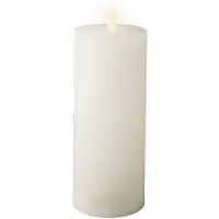 Lumineo - LED kaars d7h19 cm wit/warm wit kerst