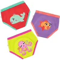 Zoocchini set van 3 oefenbroekjes - 100% organic katoen - Ocean Girl - Meisjes - 3-4 jaar