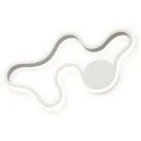 Schuller Valencia LED-wandlamp Marea, wit / opaal, Woon-/ Eetkamer, Aluminium, Modern, LED wandlamp