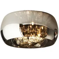 Schuller Valencia LED-plafondlamp Argos, chroom / zilver, Woon-/ Eetkamer, Glas, Modern, LED plafondlamp