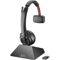 HP Horní deel + oplaadstation voor Poly Savi 8210 Mono DECT, 1880–1900 MHz, Hoofdtelefoon met microfoon, 115 g, Zwart