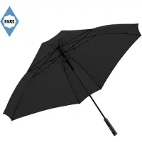 FARE Paraplu - Ø 113 cm - Automatisch openend - Winddicht - Exclusief - Vierkant - Polyester/glasvezel/staal - Zwart