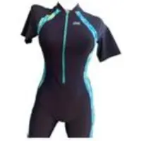Zoggs - kneesuit - blauw met print - korte mouwen - maat 34