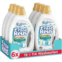 Frisse Reus Gel Lotus Vloeibaar Wasmiddel – Witte Was – voordeelverpakking - 6x19 Wasbeurten