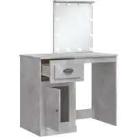 vidaXL Kaptafel met LED-verlichting 90x42x132,5 cm betongrijs