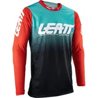 Leatt Moto 4.5 X-Flow V23 Fuel Rood Zwart Blauw Motocross Jersey Maat M