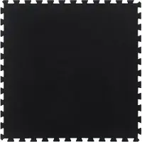 vidaXL Rubberen vloertegel, zwart, 12 mm, 100x100 cm