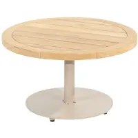 4 Seasons Outdoor Volta teak salontafel centrale poot latte 60 cm. Ø (H 35)