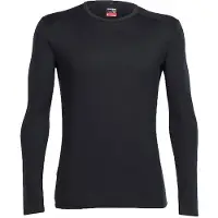 Icebreaker Tech Top LS Crewe Heren Black/Black XL
