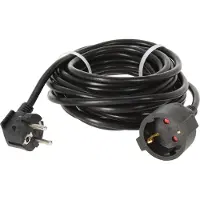 PROCABLE Verlengsnoer | | 5 meter (Gehoekt, 3x 1.5 mm², Zwart)