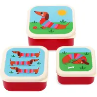 Rex London Snack-Boxen 3er-Set Sausage Dog II