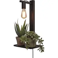 Good&Mojo Bamboe LED Wandlamp Flores | 1X E27 Max 40W | Black