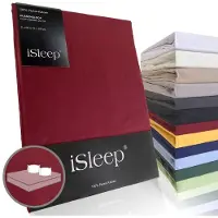 ISleep Perkal Kussenslopen (2 stuks) - 100% Perkal Katoen - 60x70 cm - Bordeaux