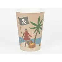 My Little Day Papieren Bekertjes Piraat - 8 stuks - 205 ml - pirate - piraten - pirates of the Caribbean
