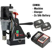 EUROBOOR EBM.36/P-18V 5Ah Draadloze magneet kernboormachine | 36 mm | Set | 2x 5,0Ah Accu | Lader - EBM.36/P-18V 5Ah