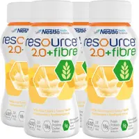 Nestlé Resource Resource 2.0 + Fibre Vanille 4x200 ml Drinkbare oplossing