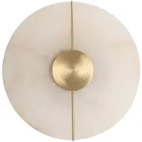 VIOKEF LED-wandlamp Lusso, wit / opaal, Woon-/ Eetkamer, Steen, LED wandlamp