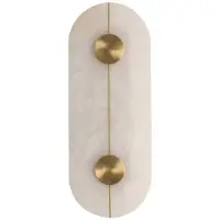 VIOKEF LED-wandlamp Lusso, wit / opaal, Woon-/ Eetkamer, Steen, LED wandlamp